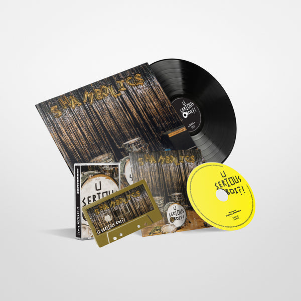 Shambolics - U SERIOUS BOI?!' EP - Black Vinyl + CD + Gold Cassette Tape Bundle